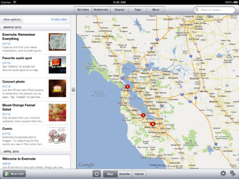 Evernote Updated With Retina Display iPad Support, Note Title Suggestions