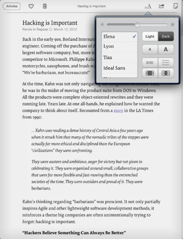 Instapaper Update Brings Retina Display Support, New Fonts, Full-Screen Mode