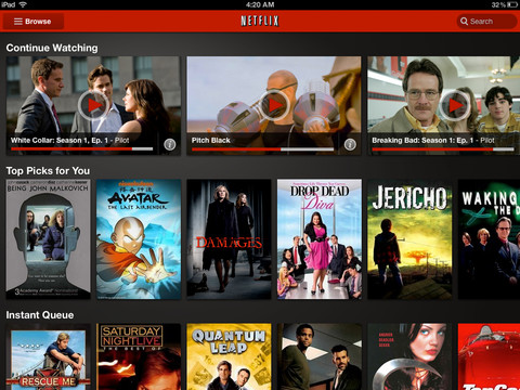 Netflix App Updated With Retina Display Support for New iPad