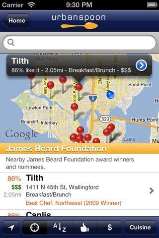 Urbanspoon App Gets Personalized Filters, Editorial Lists, Interactive Maps