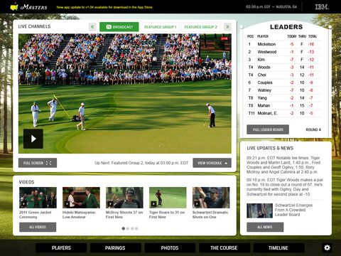 The Official Masters Tournament App for iPad