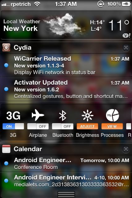 Ryan Petrich Releases Beta of Curiosa for Cydia Notifications