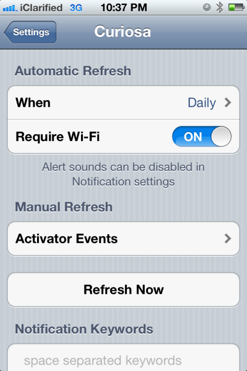 Ryan Petrich Releases Beta of Curiosa for Cydia Notifications