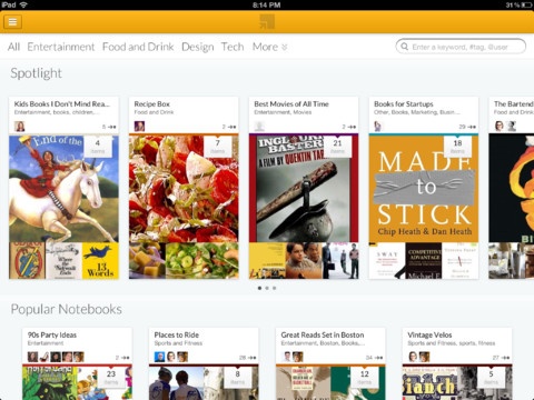 Springpad App is Completely Redesigned