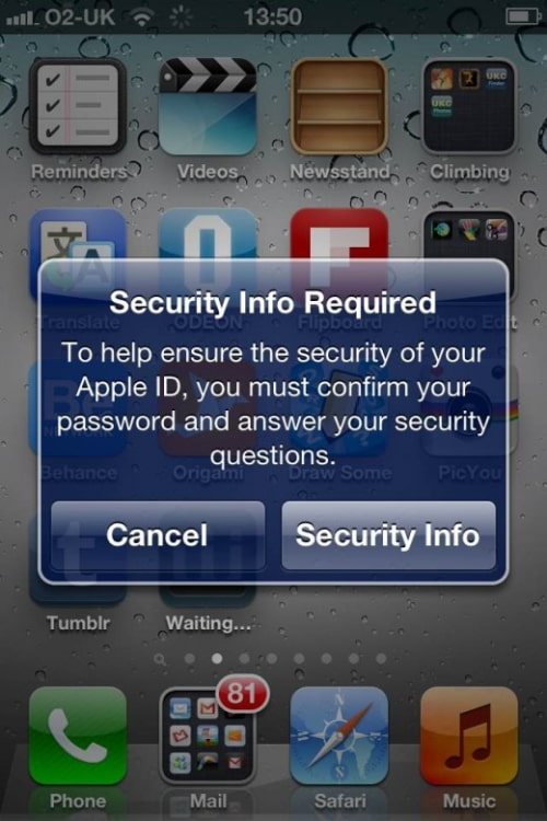 Apple Begins Forcing Users to Set Apple ID Security Questions/Answers?