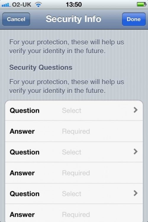 Apple Begins Forcing Users to Set Apple ID Security Questions/Answers?