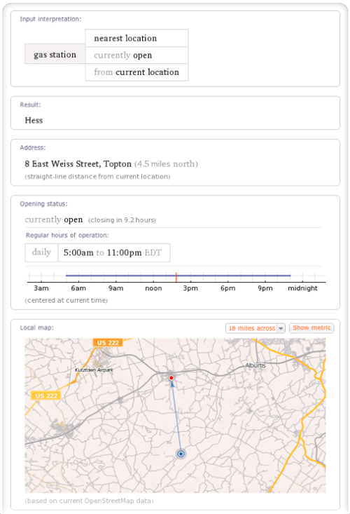 Wolfram|Alpha Can Now Find Places