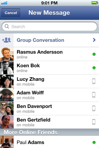 Facebook Messenger Gets Typing and Read Indicators