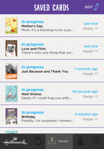 Hallmark Releases Go Cards App to Compete With Apple&#039;s Cards App