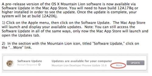 Apple Releases Update to OS X Mountain Lion Developer Preview 3