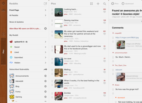 Alien Blue Reddit Client for iPad Gets Updated