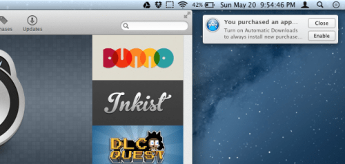 OS X Mountain Lion to Bring Automatic App Downloads