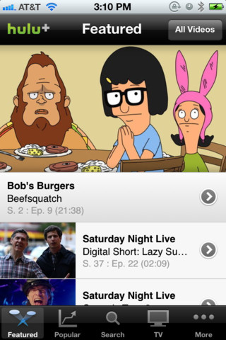 Hulu Plus App Gets Support for Retina Display iPad, Split View AirPlay