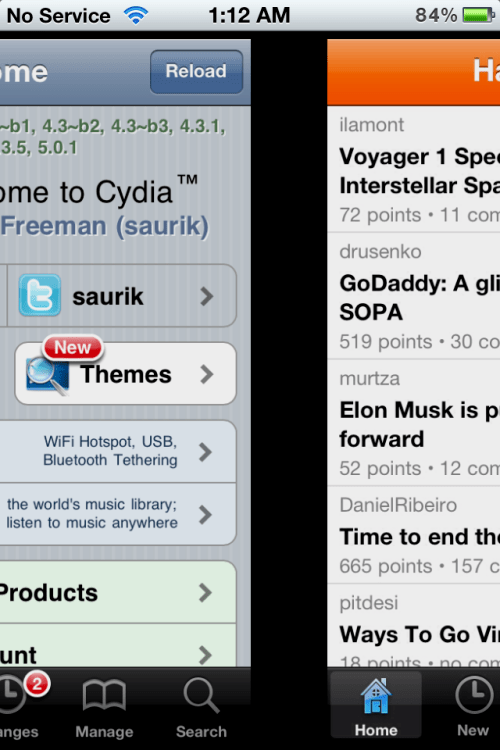 Zephyr Tweak Updated With Landscape Support for iPhone