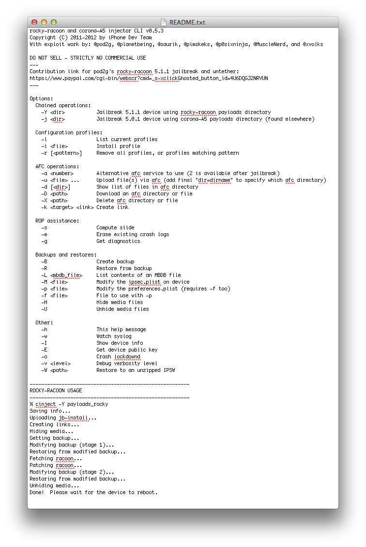 Command Line Interface (CLI) for Rocky Racoon Jailbreak is Now Available
