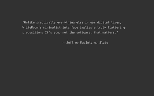 WriteRoom Full Screen Text Editor On Sale for $1.99