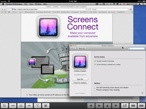 Screens VNC for iOS Gets Observe/Control Modes