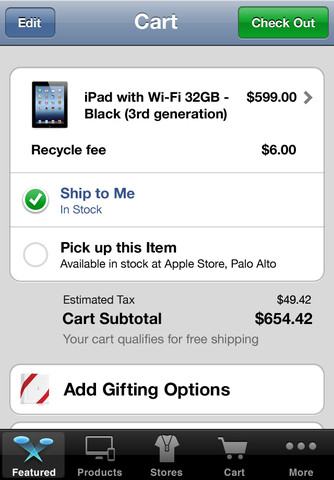 Apple Store App Gets Express Checkout