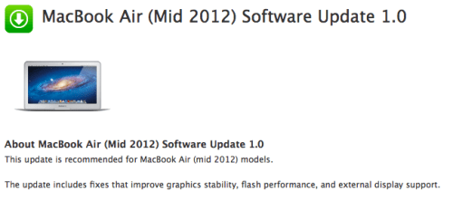 Apple Releases Software Update for the New MacBook Air