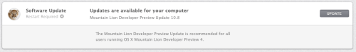 Apple Releases Update to OS X Mountain Lion Developer Preview 4