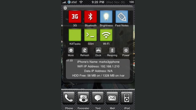 SBSettings 1.0.1 Released With Working Dock
