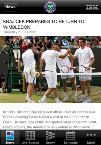 Official Wimbledon App Released for 2012 Championships