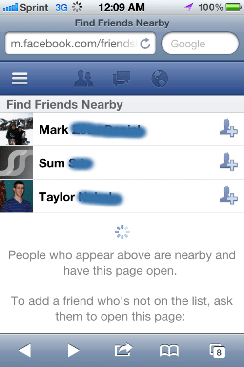 Facebook Adds &#039;Find Friends Nearby&#039; Feature to iOS App