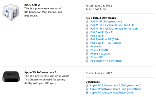 Apple Releases New Beta of iOS 6 to Developers