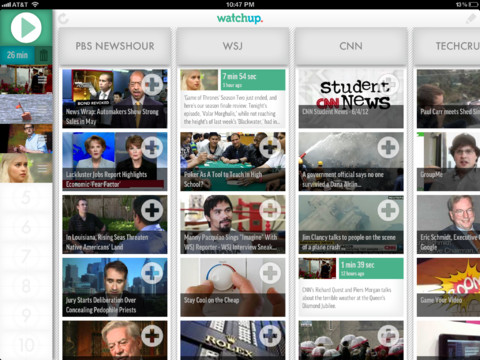 Watchup Makes It Easy to Watch Video News on Your iPad