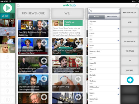 Watchup Makes It Easy to Watch Video News on Your iPad