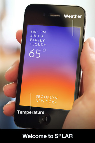 Solar is a Minimalistic Weather App for iPhone