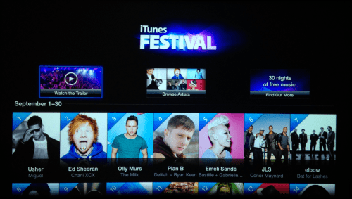 Apple Launches New iTunes Festival App for Apple TV