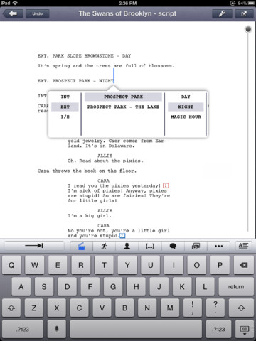 Final Draft Writer Now Available for iPad