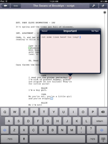 Final Draft Writer Now Available for iPad