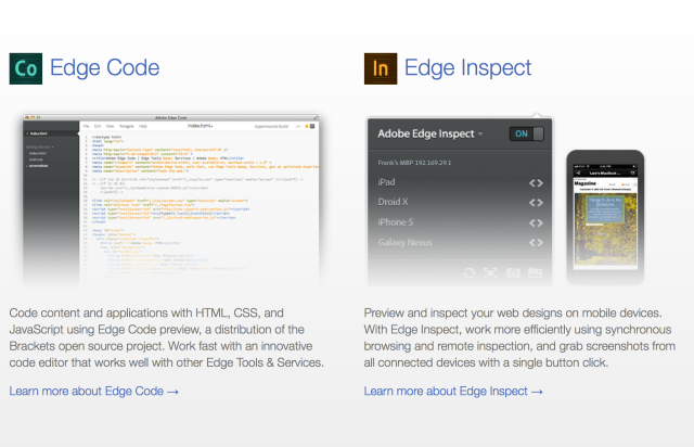 Adobe Unveils New Edge Toolset for HTML5, CSS3, and Javascript Development