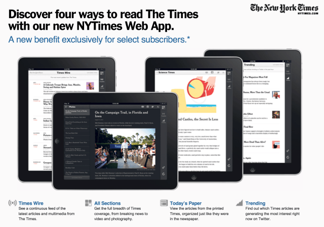 The New York Times Launches HTML5 Web App for iPad