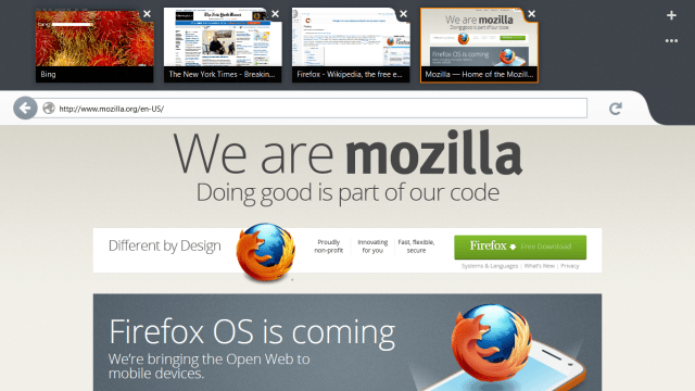 Firefox Metro Preview for Windows 8 Released