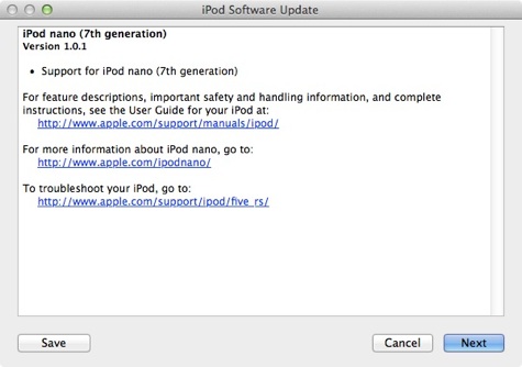 Apple Releases Minor Software Update for iPod Nano 7G