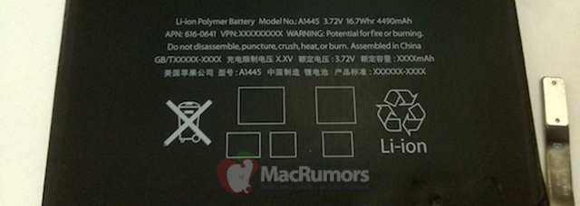 Purported Photos of the iPad Mini Battery