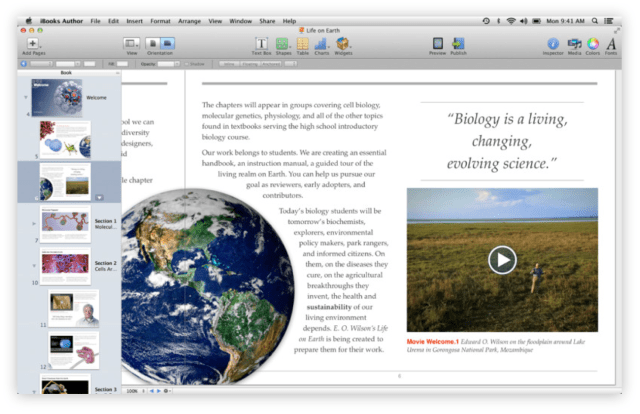 iBooks Author is Updated With New Features