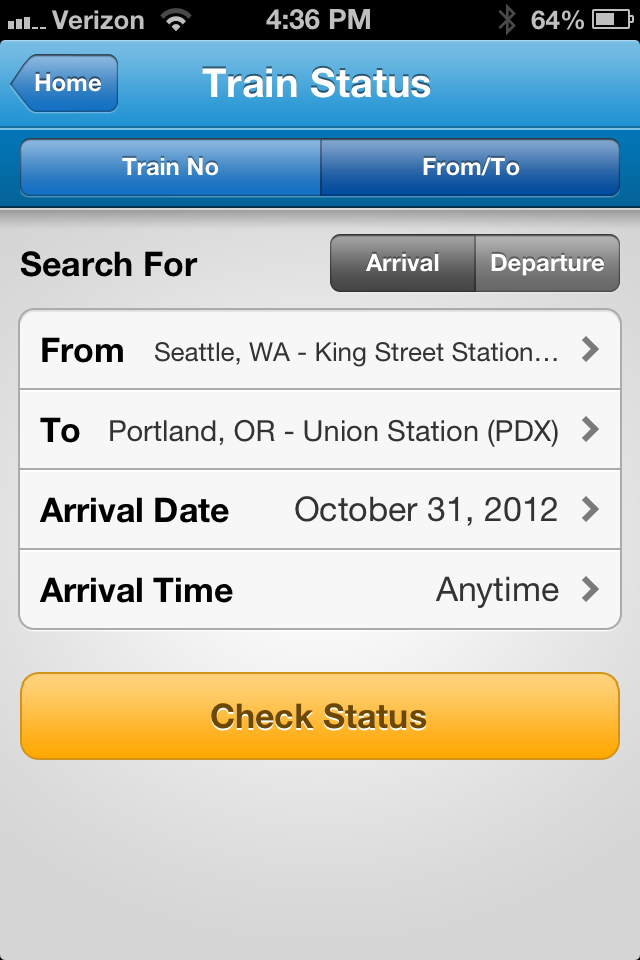 Amtrak Updates Its iOS App With Passbook Support