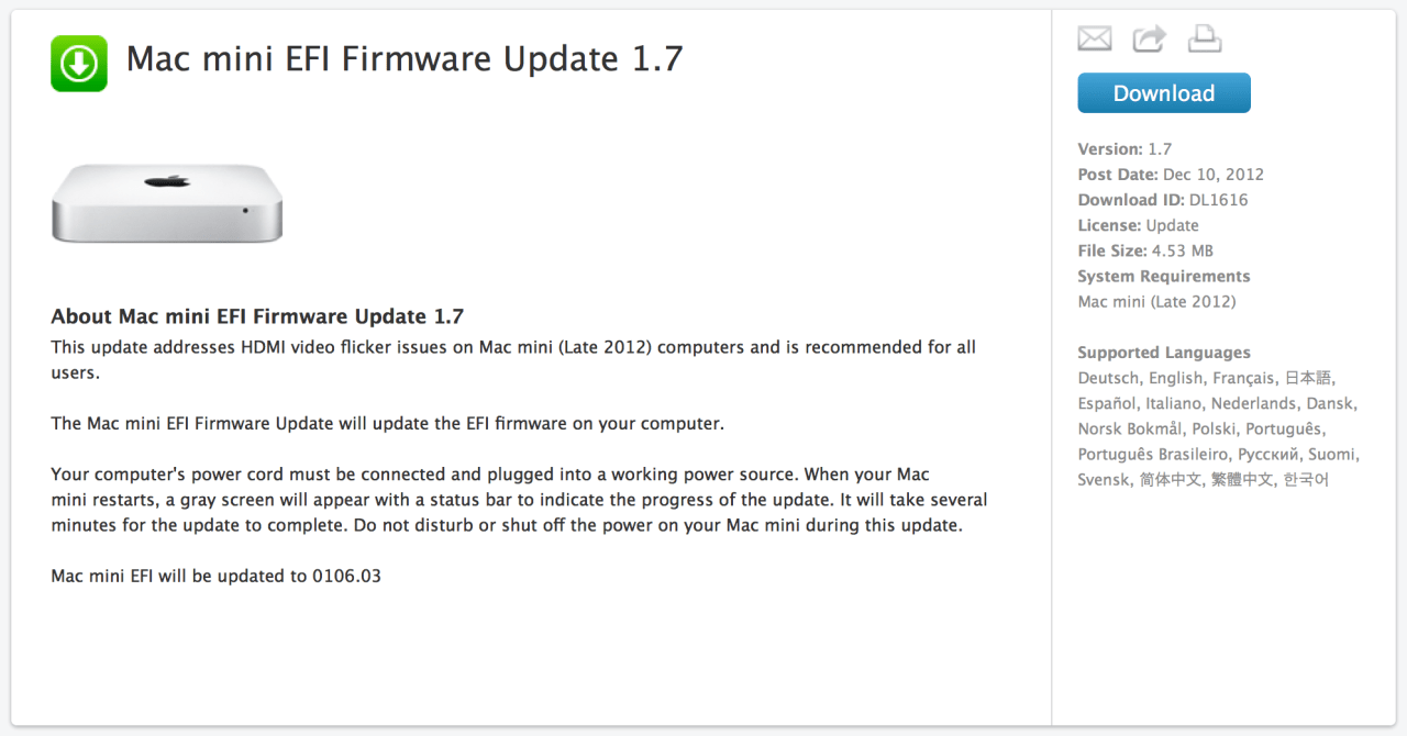 mac pro efi firmware update usb