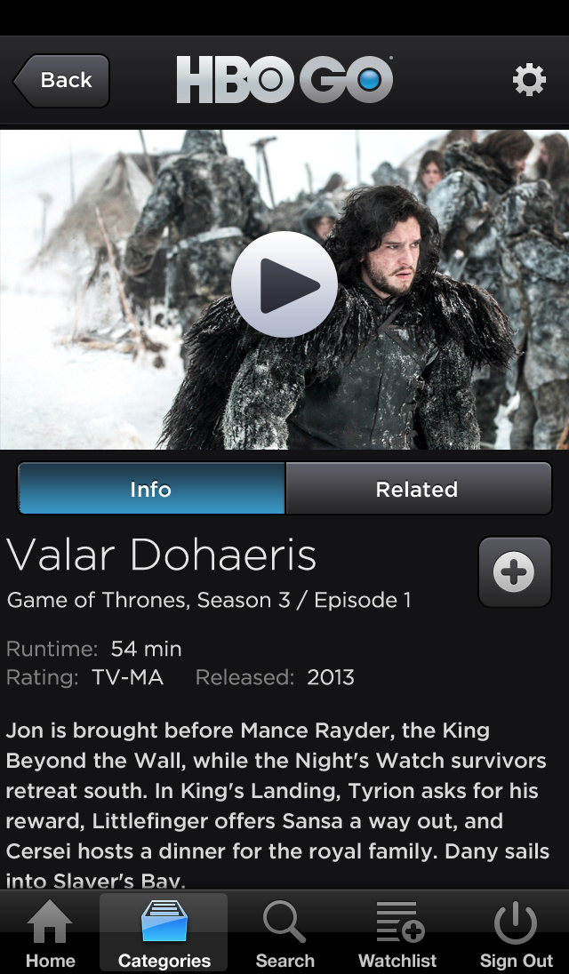 HBO GO App Gets Updated to Support AirPlay Multitasking