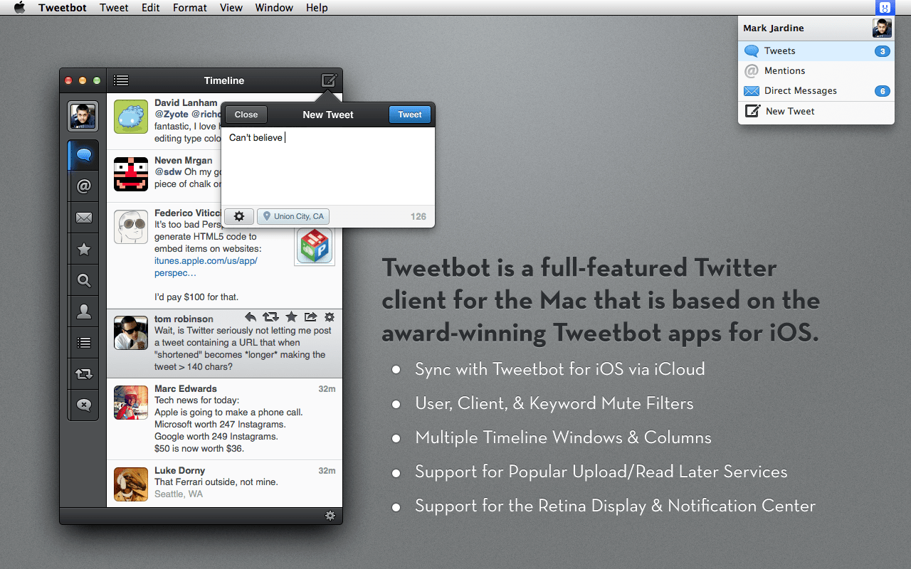 Client ios. Tweetbot IOS. Mac os Notification. Клиент для Твиттер IOS. Edit Tweet,.