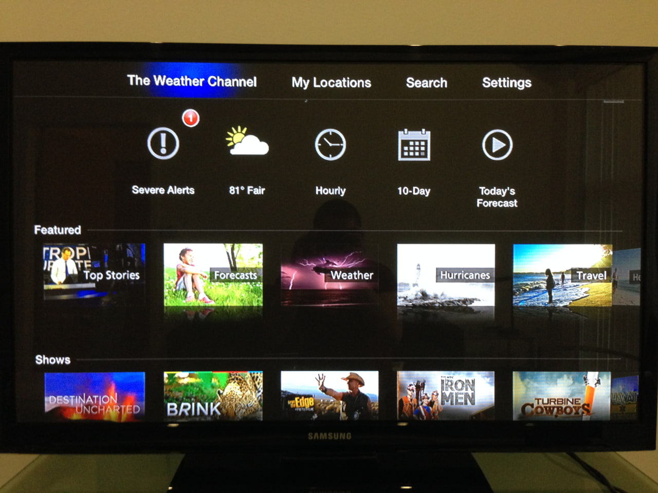 watch the weather channel on apple tv