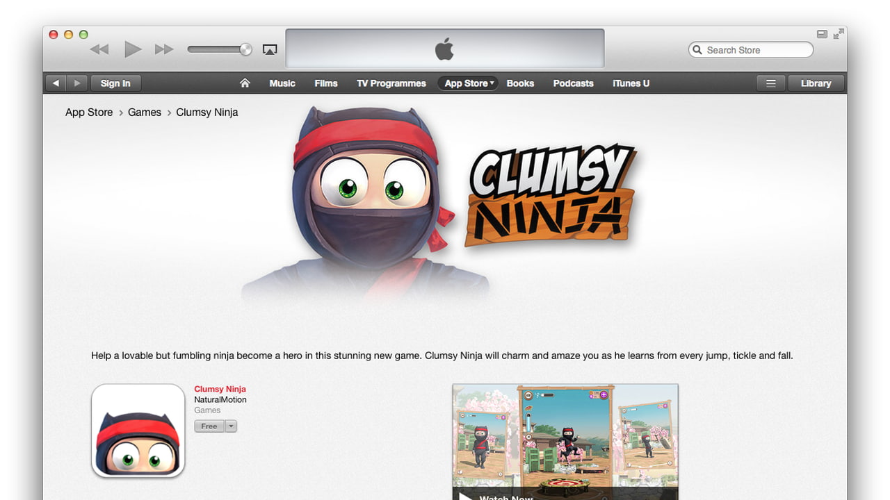 Video Trailers Debut On The App Store With 'Clumsy Ninja' - MacStories