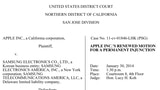 Apple Renews Motion for Permanent Injunction Against Samsung Devices