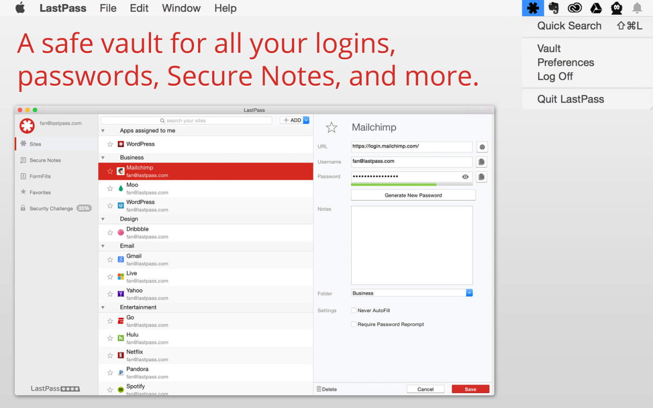 download the new version for apple LastPass Password Manager 4.120