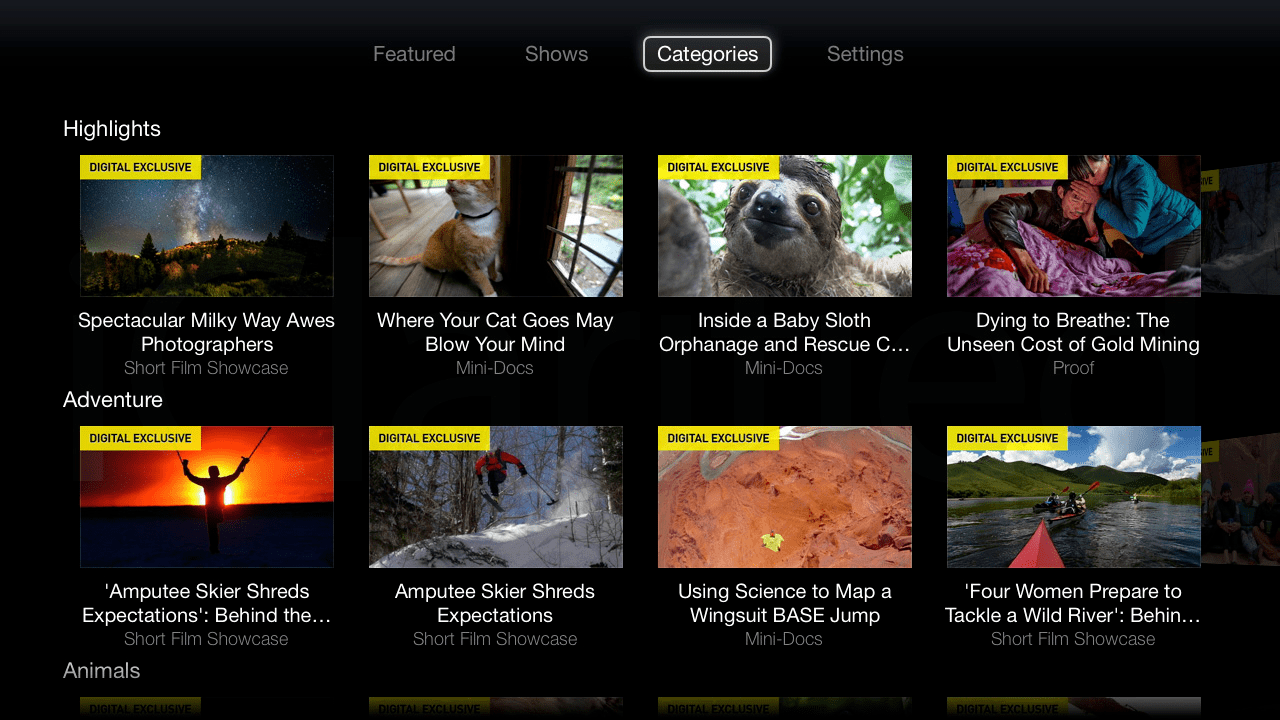 Как смотреть national geographic на apple tv