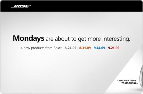 Bose to Release Four Mystery Products in Four Weeks